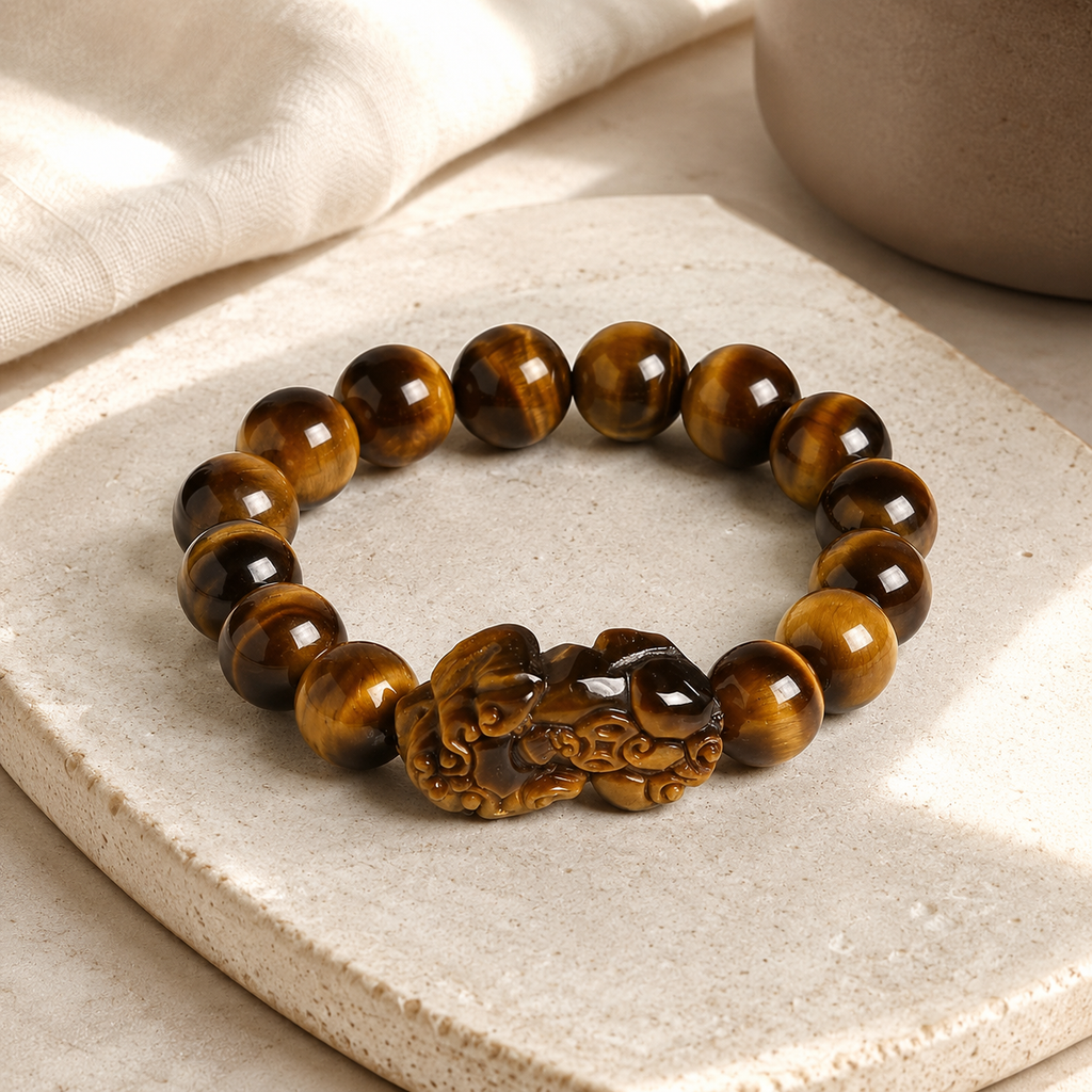天然虎眼石貔貅手链｜04 情境圖